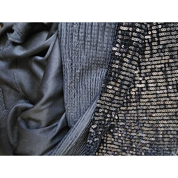 Sky Plus Black Sequin Minidress Size 2X Bodycon Lined - Picture 8 of 9